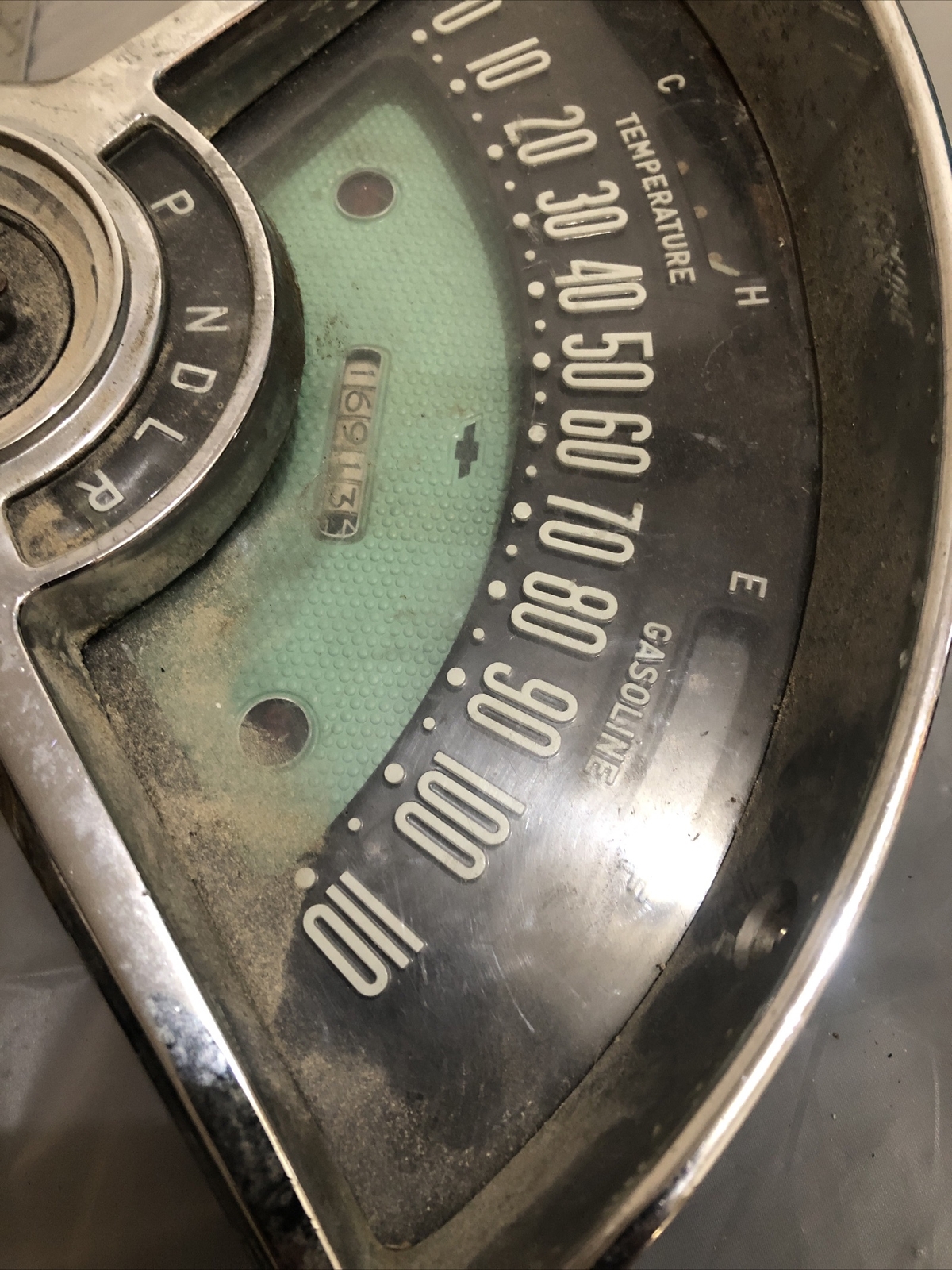 1955 1956 Chevrolet Bel Air Speedometer Manual Dash Gauge Cluster