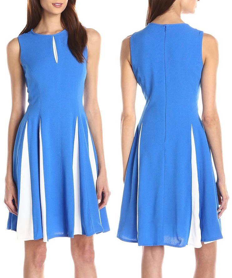 slim fit dress slacks Contrast Flare Dress main image 0