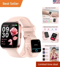 Elegant 1.8” HD Smartwatch for Women - Alexa, Bluetooth Calls,  Waterproof