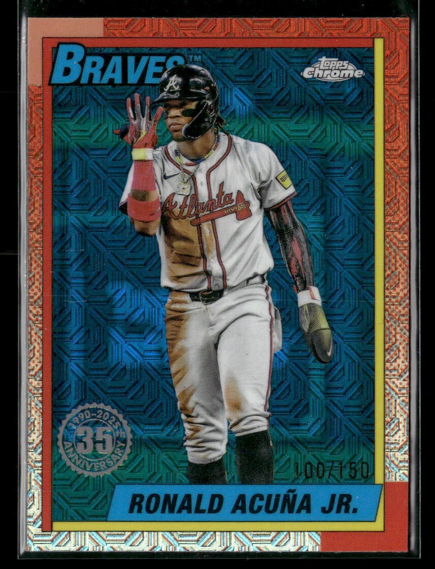 2025 Topps Series 1 - #T90C-45 RONALD ACUNA JR - Chrome Mojo