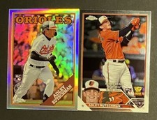 ADLEY RUTSCHMAN 2023 Topps Chrome Update 1988 Rookie Refractor RC + Debut Base