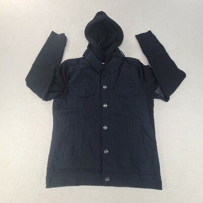 Hurley Jacket Mens Small Black Timber Trucker Casual Long Sleeve Outdoors 