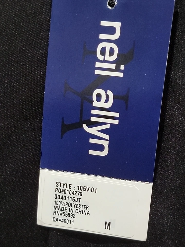 new-MEN'S NEIL ALLYN  PAISLEY PRINT POLYESTER 5 BUTTON Size M TUXEDO VEST NWT #C - Image 2 of 4