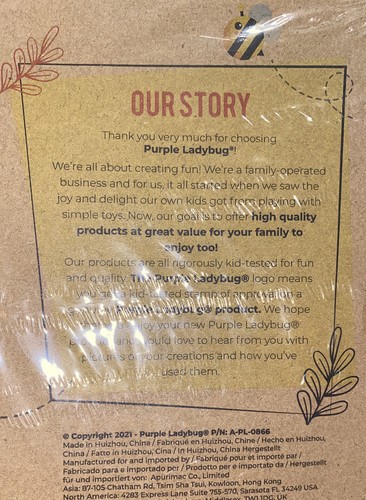 Beeswax Food Wraps Make Your Own 4pk Eco Friendly Reusable Purple Ladybug NIB - Picture 2 of 6