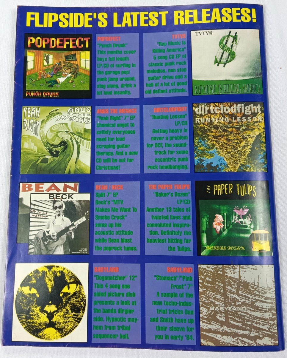 Flipside 69 86 87 91 - VTG 90s PUNK FANZINE GG Allin