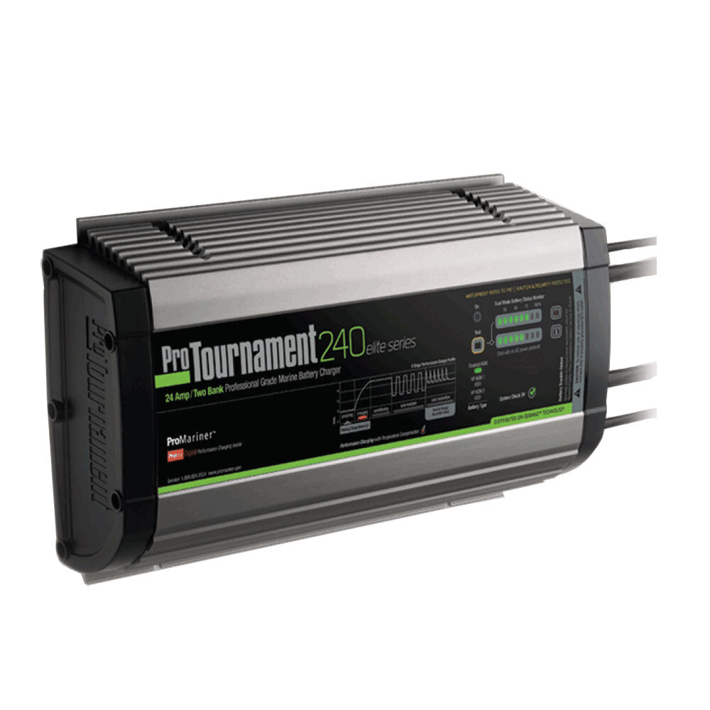 ProMariner ProTournament 240 elite Dual Charger - 24 Amp - 2 Bank - 52024