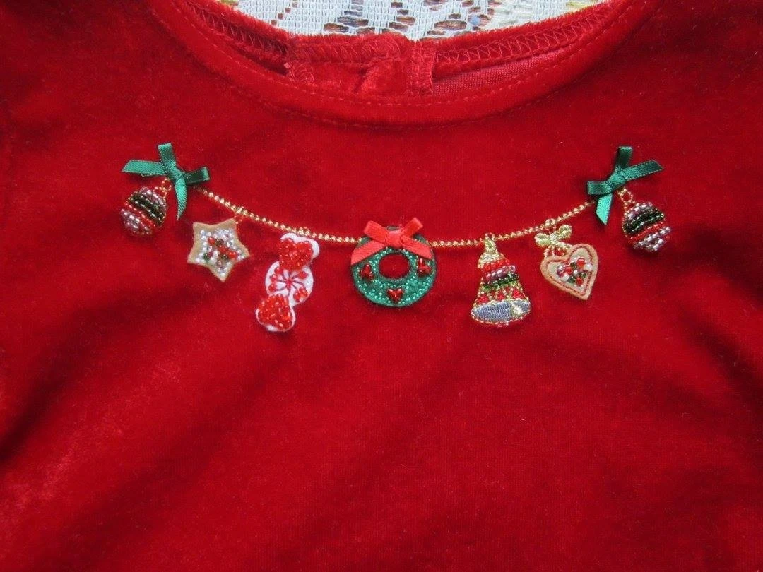 A Beautiful Soft Red Sofia Rose Girls Christmas Dress~Size 5 | eBay