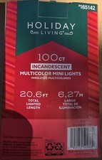 NEW Holiday 100 Count 21.9 FT Multicolor Christmas String Lights Indoor/Outdoor