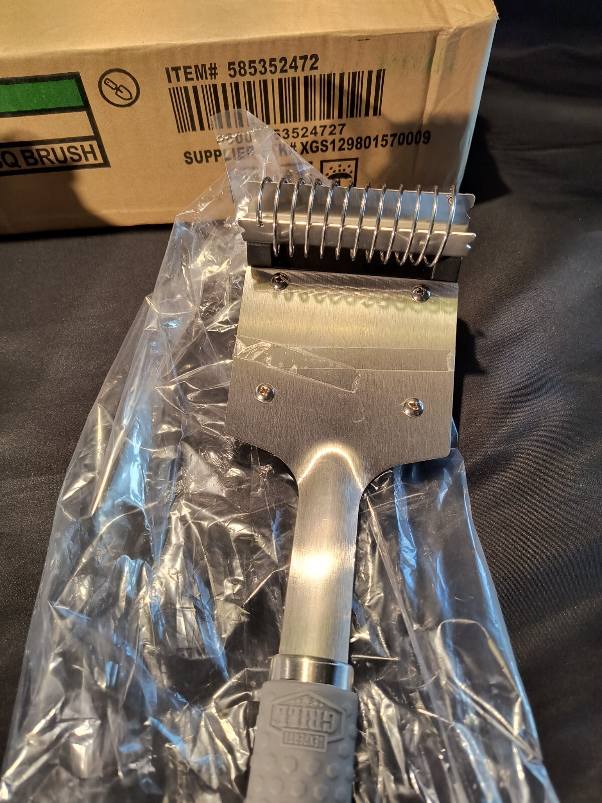 NEW Set of 2 Expert Grill Stainless Steel Grill Brush with Ergonomic Grip BBQ