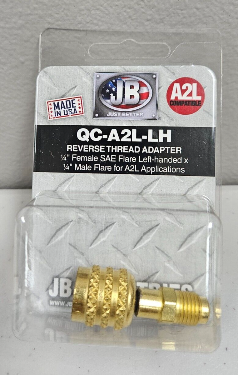 JB Industries QC-A2L-LH Reverse Thread Adapter ¼