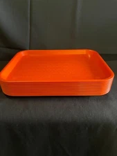 Carlisle CT101424 Cafe Standard Orange Tray Restaurant Trays 14x10 ( Pack Of 12)
