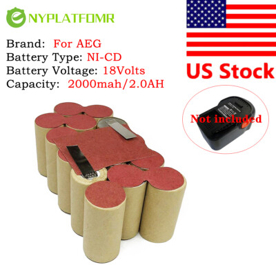 SOLDERING REQUIRED For AEG 18V tool NiCD battery pack B1814G B1817G BS18G BSB18G