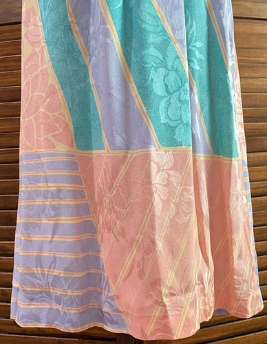 Vintage 80's Graphic Print Silk Skirt Size 12 - Umi Collection by Anne Crimmins - Picture 8 of 13