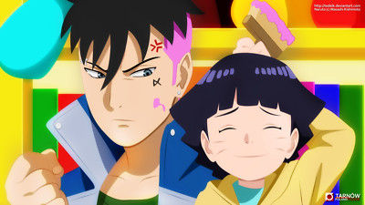 Anime hairdresser himawari and angry kawaki uzumaki Playmat Gaming Mat