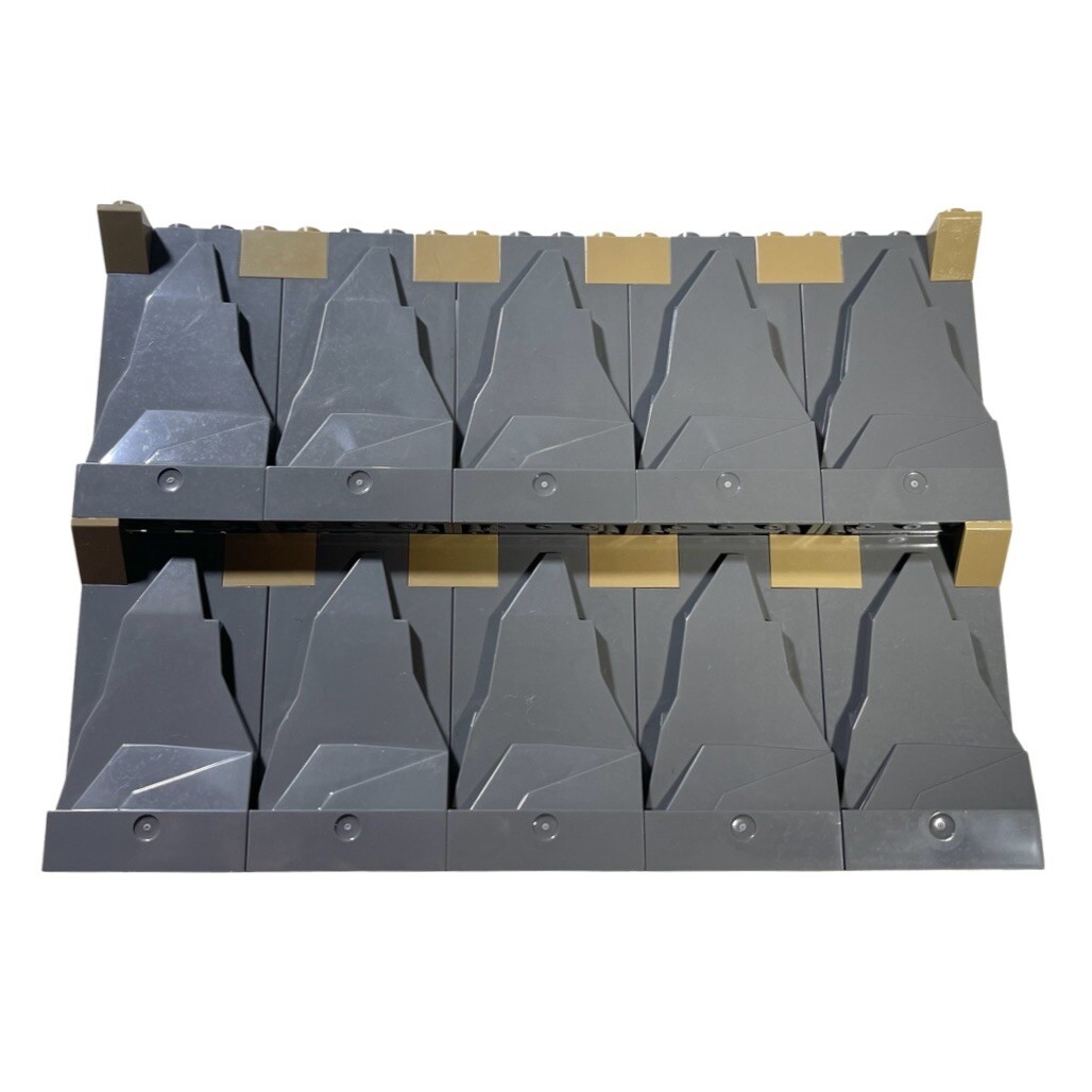 LEGO Lot of 10 WALL ELEMENT 2X4X6 MOUNTAIN Dark Stone Grey 4513326