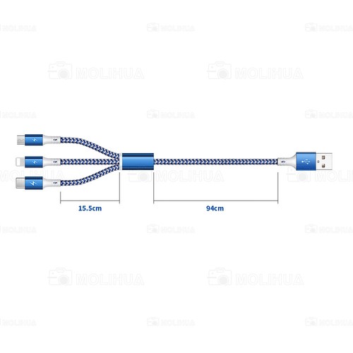 2pcs Ladekabel Micro USB Datenkabel für Samsung Xiaomi iphone 2,4A 1,2 Meter - Zdjęcie 8 z 10