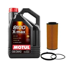5L Motul 8100 X-MAX 0W40 Wix Filter Motor Oil Change Kit For Audi Q5 S4 Touareg