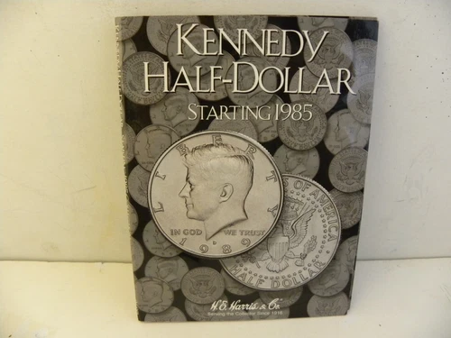 H.E. Harris Co. Kennedy Half-Dollar Album  (Includes 29 Coins in Nice Condition)