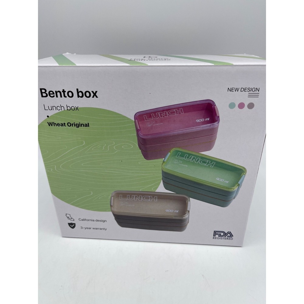 Stackable 3-Tier Bento Lunch Box for Adults
