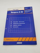 Manuale officina Fiat Tempra SW dati tecnici ed impianto elettrico edizone 1991.