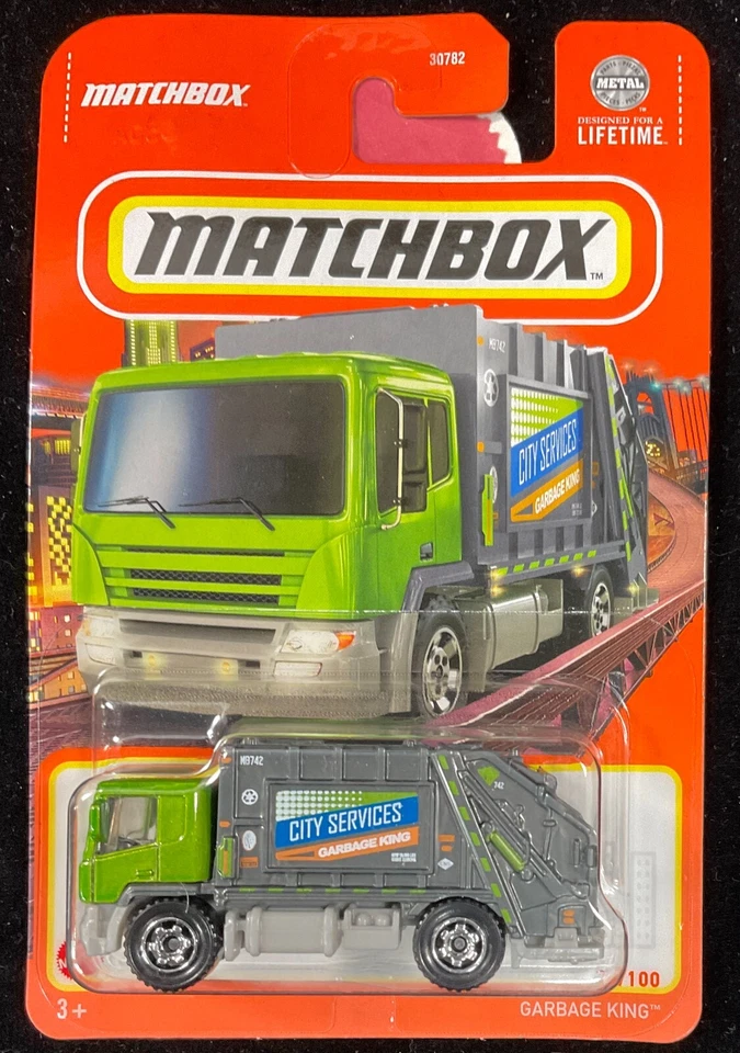 Hot Wheels - Total Disposal + Matchbox GARBAGE KING Truck , Recycle Truck Lot 2 - Image 3 of 4