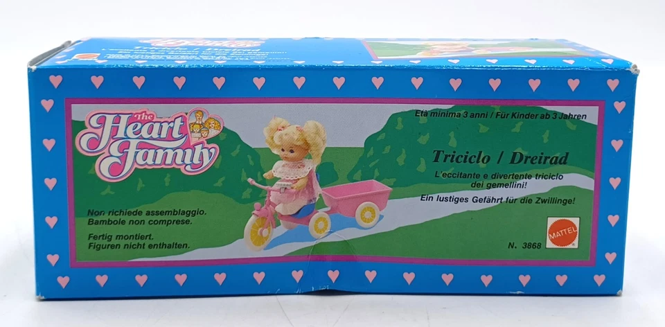 Vintage 1985 The Heart Family Dreirad für Baby / Triciclo / Mattel 3868, NrfB - Bild 1 von 4