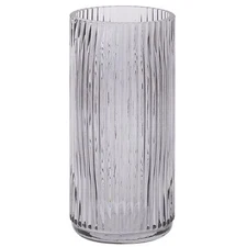 Ribbed Glass Vase Black Glass Vase Flower Vase for Bouquet Glass Vase for Flo...