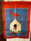 Bird House Red Robin Holiday Garden Flag Indoor Outdoor 27" x 40" Floral Decor