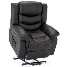 SEATTLE ELECTRIC RISE BOND LEATHER RECLINER ARMCHAIR SOFA HOME LOUNGE CHAIR