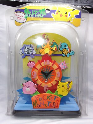 Large Pokemon Foam Clock - Vintage Table Top Seesaw Type Model No