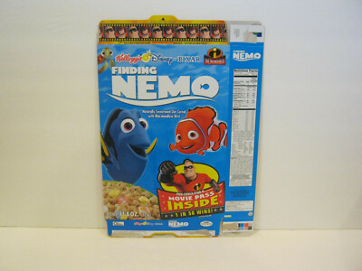 FINDING NEMO - 2004 Kellogg's FINDING NEMO Flat Empty Cereal Box...