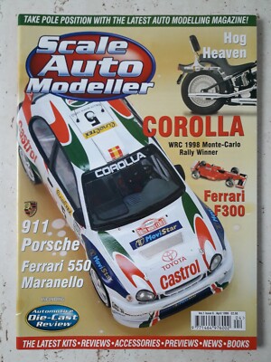 SCALE AUTO MODELLER n.4 anno 1999 Corolla WRC Monte-Carlo Ferrari F300 Porsche 