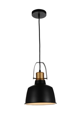 Black One Light Pendant from the Elisa Collection