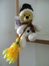 Disney Store Mini Bean Bag Snowman Winnie the Pooh 8" Plush Christmas