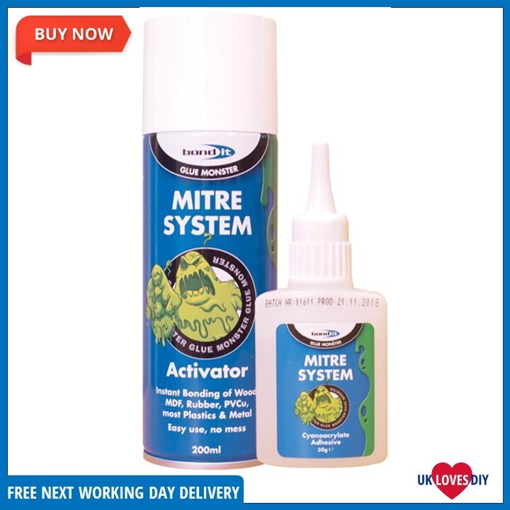 BOND IT Mitre Bonding System Kit ACTIVATOR 200ML & SUPERGLUE Rapid instant Joint - Image 14