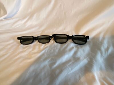 Real 3D Active Glasses Two Pairs Barely Used One Adult & One Child Size