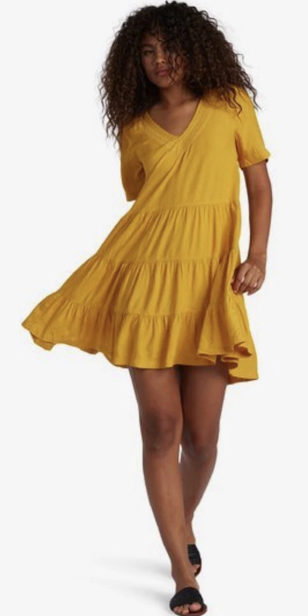 Short mustard dress sale
