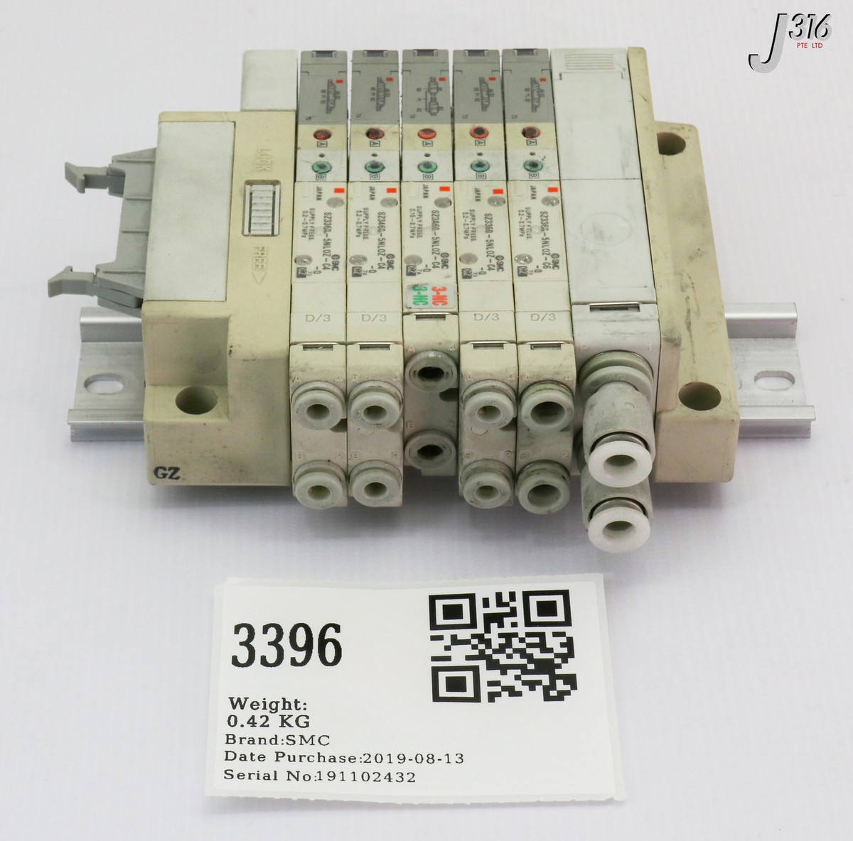 3396 SMC 5 SLOT PNEUMATIC MANIFOLD SZ3360-5NLOZ-C6-Q | eBay