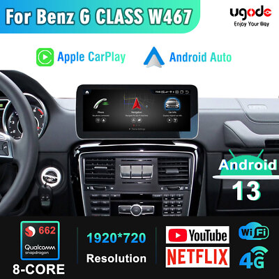 Apple Carplay Screen For Mercedes G Class W476 G63 Android 13 Navigation 10.25''