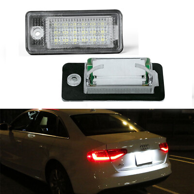 For Audi Q7 A4 S4 B6 B7 A3 S3 8P A6 C6 A8 A5 Xenon White LED License Plate Light
