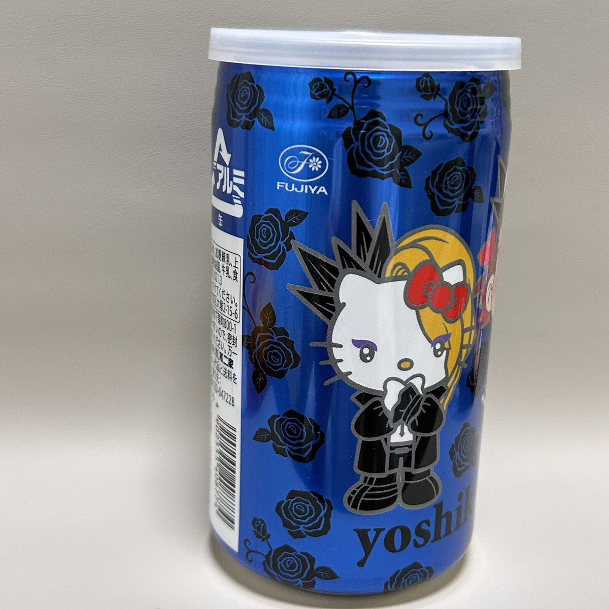 Yoshiki X JAPAN Kitty Peko-chan collaboration Milky can Fujiya