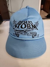 Vintage  91 Desert Storm Trucker Hat Cap Thunder Air Force Support Our US Troops