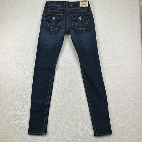 True Religion Jeans Womens 27 Julie Yak Low Rise Stretch Denim USA Made 2000s - Picture 3 of 19