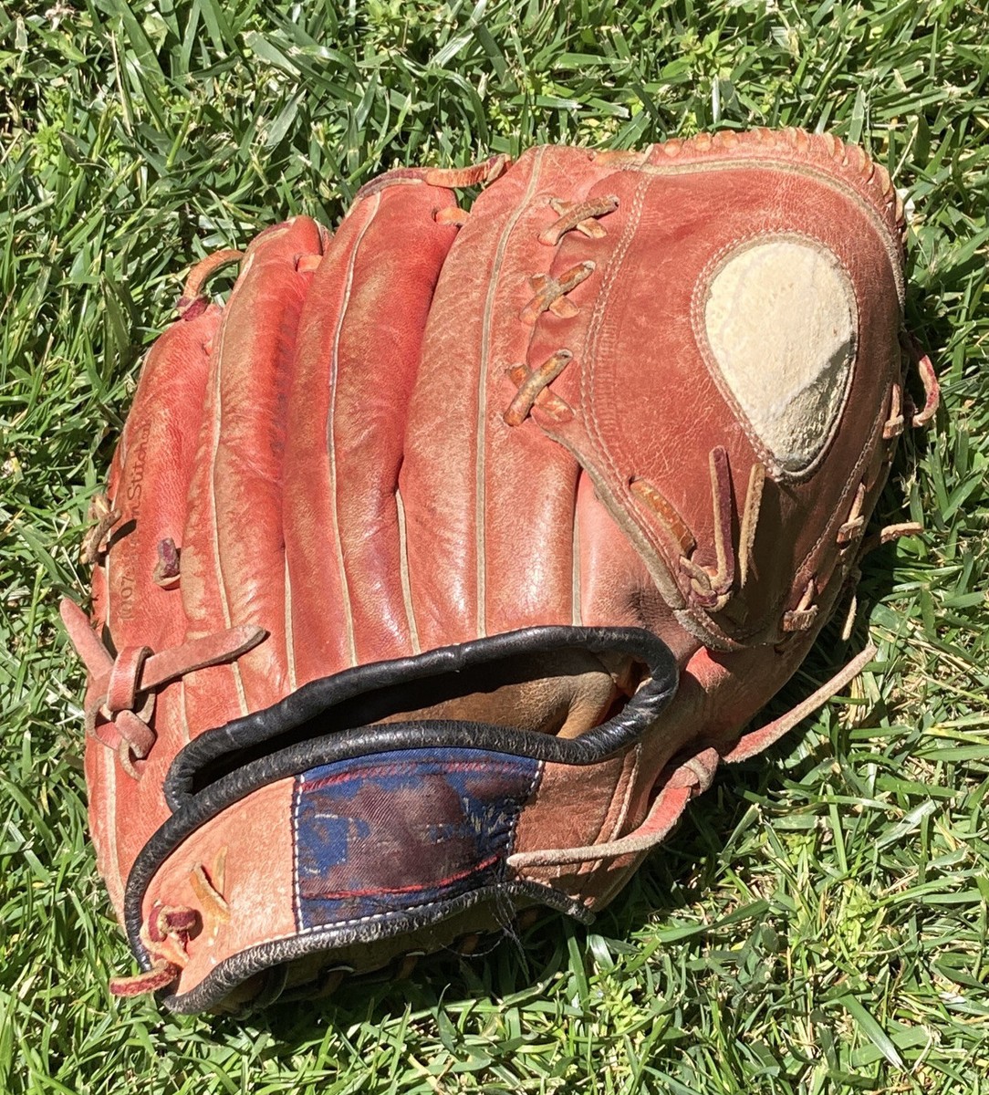 Vintage Spalding Baseball Glove Red 11” Leather Professional Super
