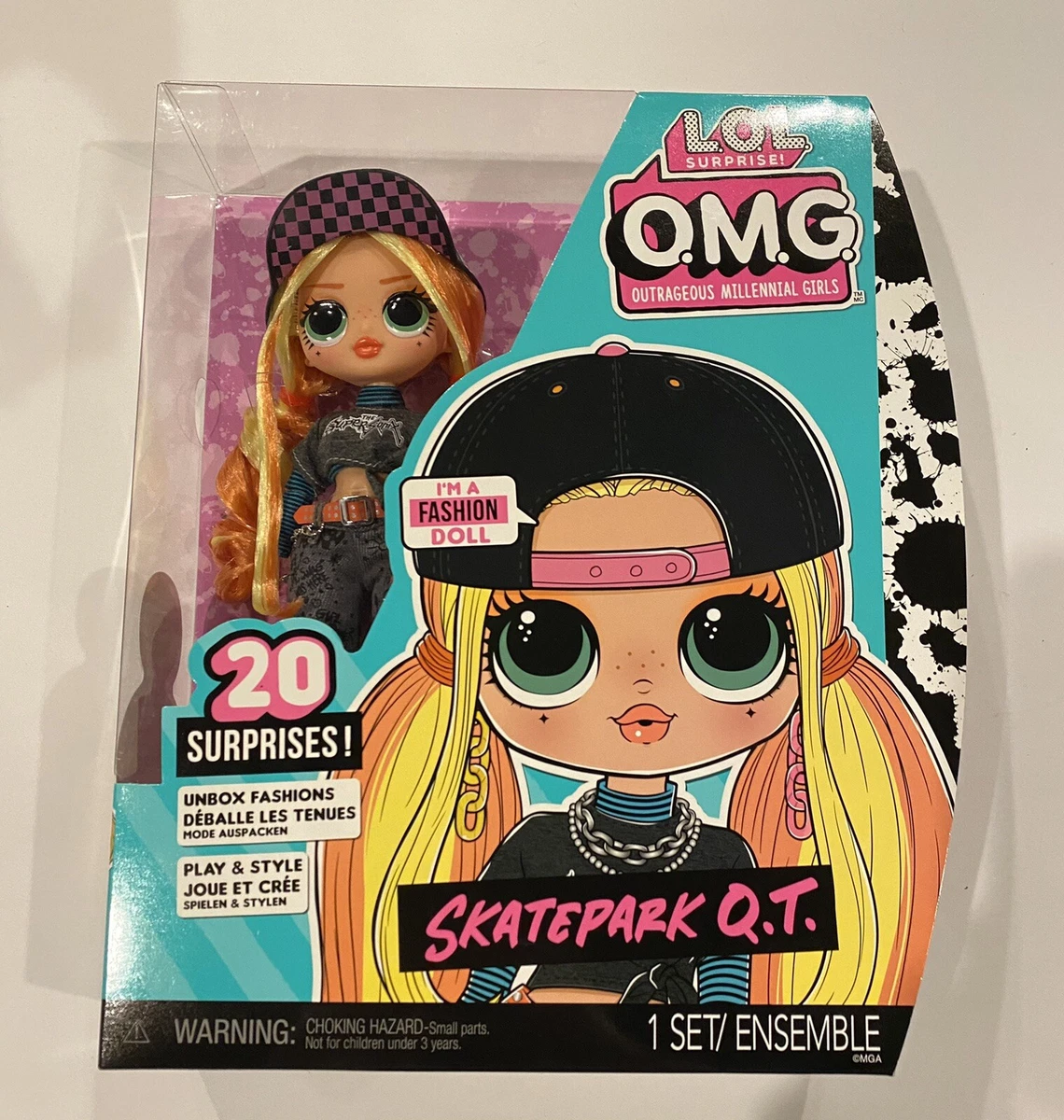 LOL Surprise OMG Skatepark Q.T. Fashion Doll w 20 Surprises
