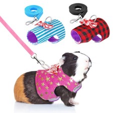 Pet Small Animal Harness With Leash Squirrel Hamster Rat Pet Clothes XS-M