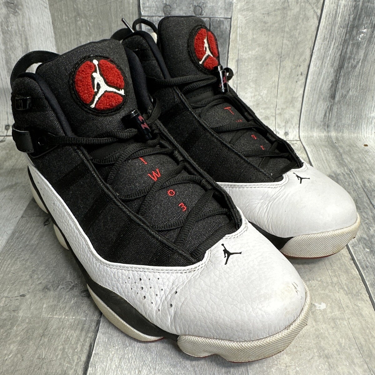 Size Jordan Rings Black White Gym Red 2017 322992-012 - Main Image