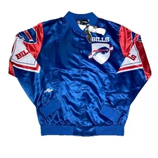 NWT Mens Chalkline NFL Buffalo Bills Football Fanimation Satin Jacket Sz Medium