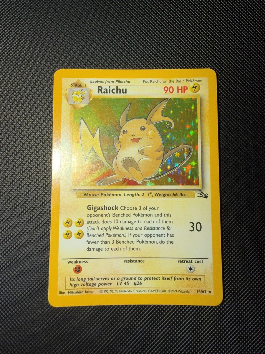 Raichu 14 Fossil ライチュウ 1st Edition Holo Raichu 14 Fossil ライチュウ 1st Edition Holo Raichu 14/62 Fossil