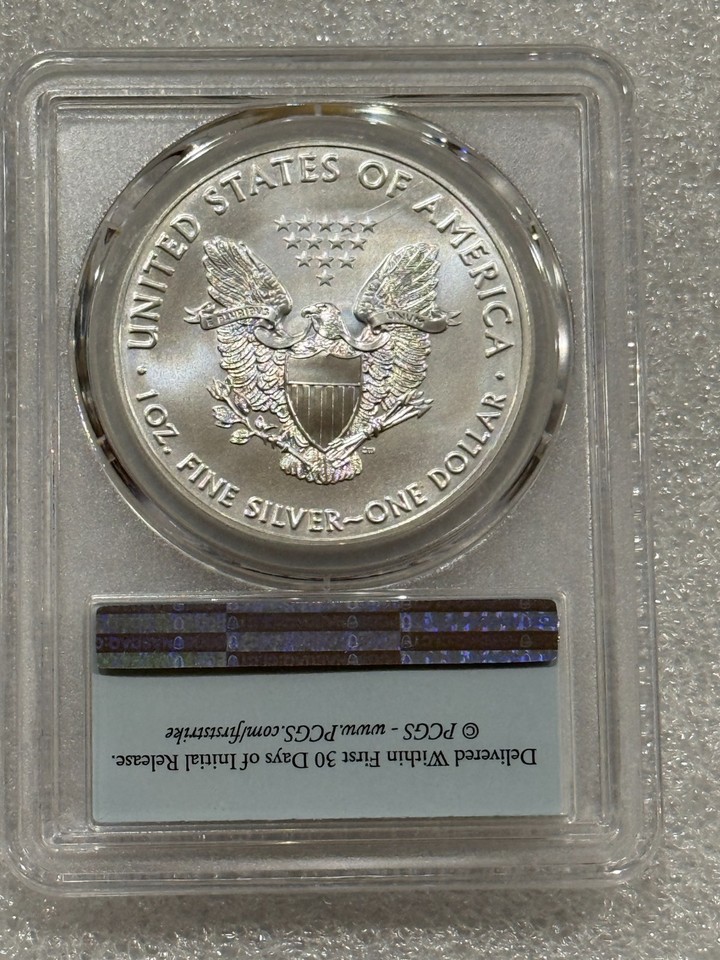 2020 SILVER EAGLE PCGS MS70 ~ FIRST STRIKE FLAG LABEL ~ PRISTINE | eBay